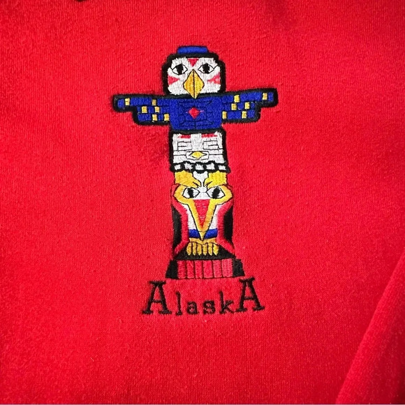 Jerzees women's size XL vintage collared sweatshirt with Alaska embroidered - Picture 4 of 4